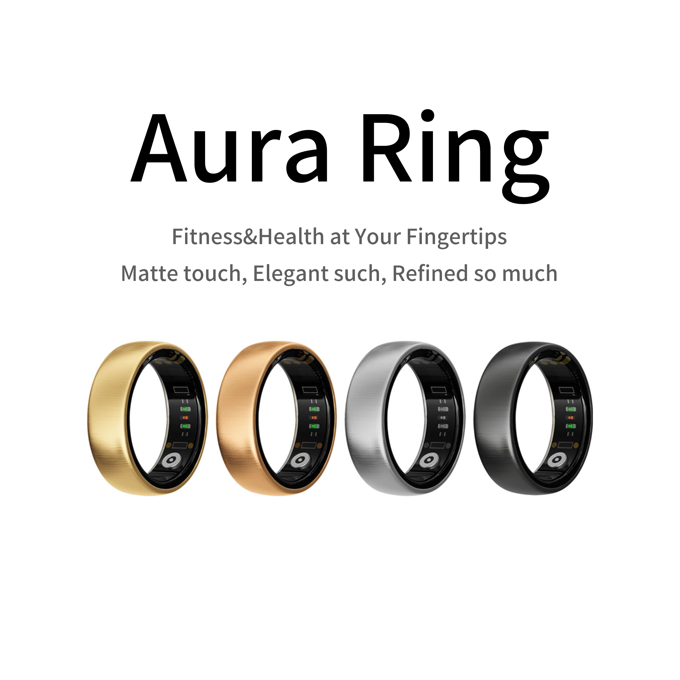 Gymnastic Ring - Anel Inteligente AURA Matt para Monitoramento