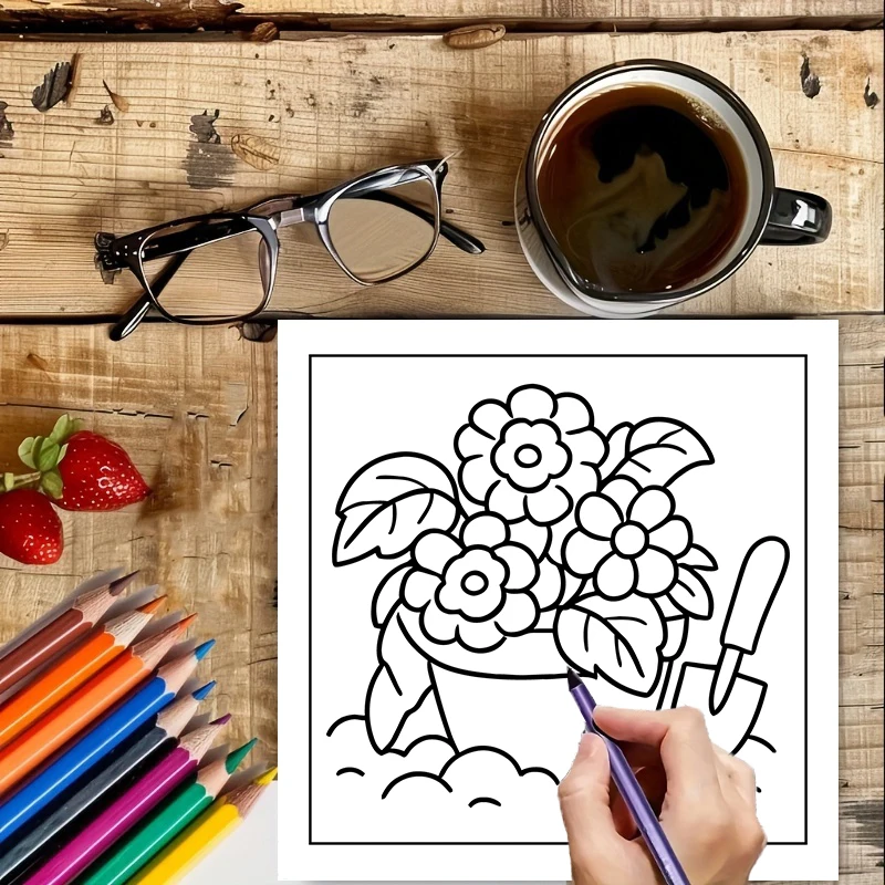 Livro de Colorir de Flores Fof - Chalk Bag avaliação e preço
